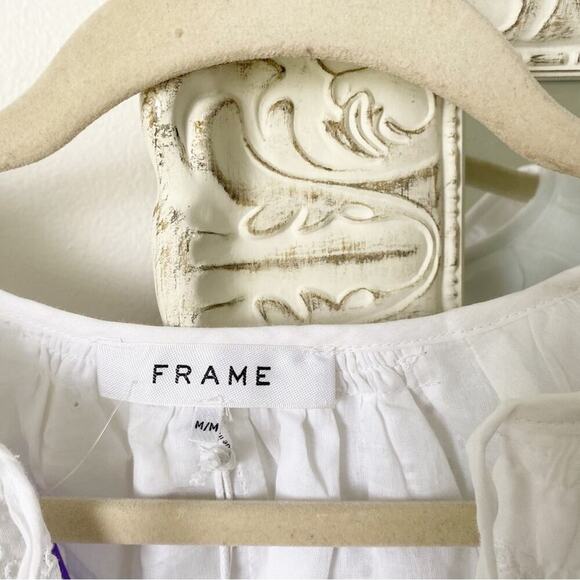 Frame Eyelet Puff Sleeve Mini Dress - Picture 4 of 12